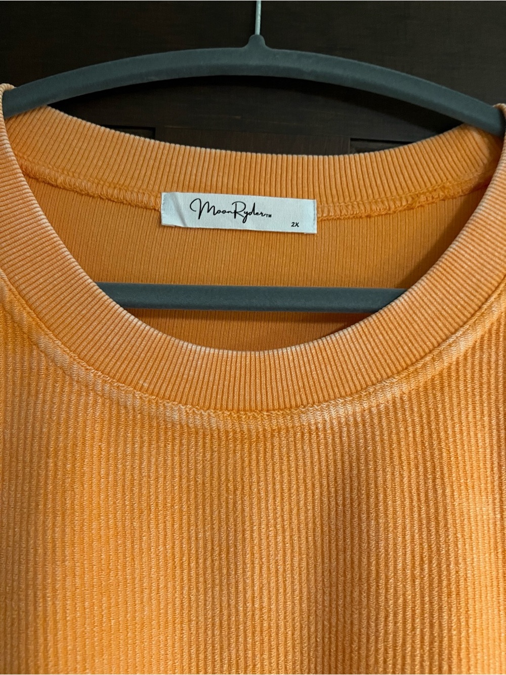Moon Ryder Oversized Mineral Washed Ribbed Sweatshirt 2X NWOT - Picture 2 of 4